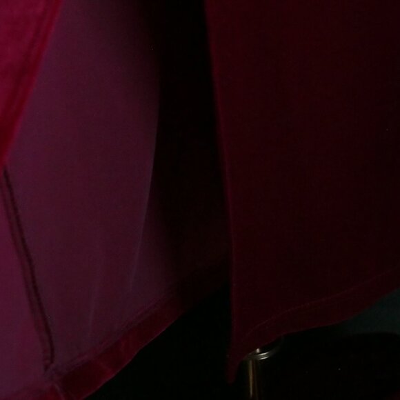 Garage | Vintage, Crimson Red Velvet, V-neck, Evening Gown - Picture 7 of 7